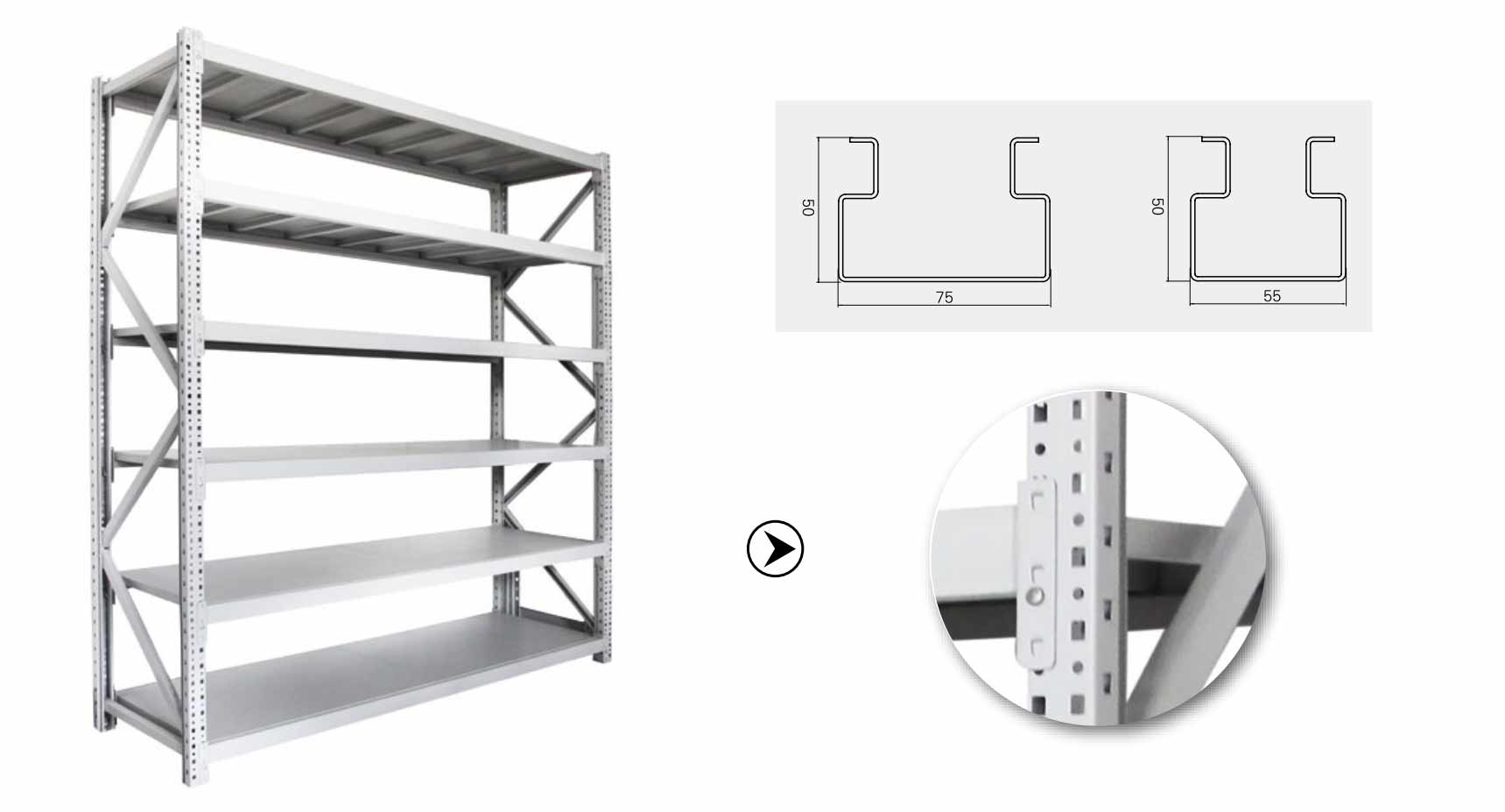 II Style Wide Span Warehouse Shelving II Style Wide Span Warehouse Shelving