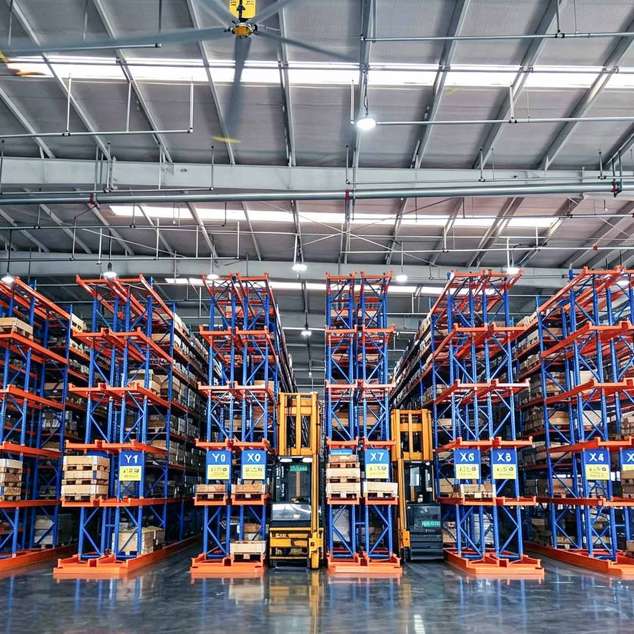 Very narrow aisle racking